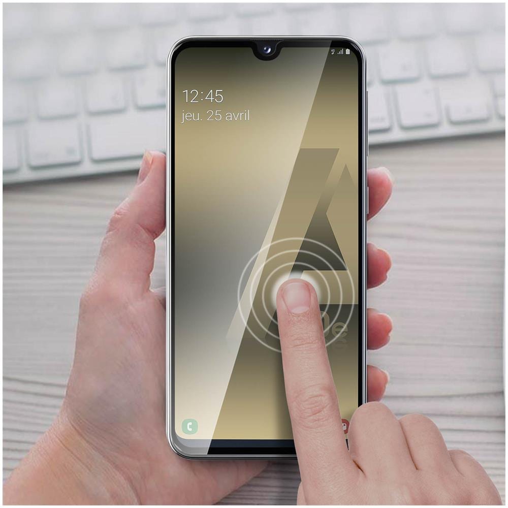 Pellicola Samsung Galaxy A20e Vetro Temperato Schermo Antishock 9h Nero - Foto 2