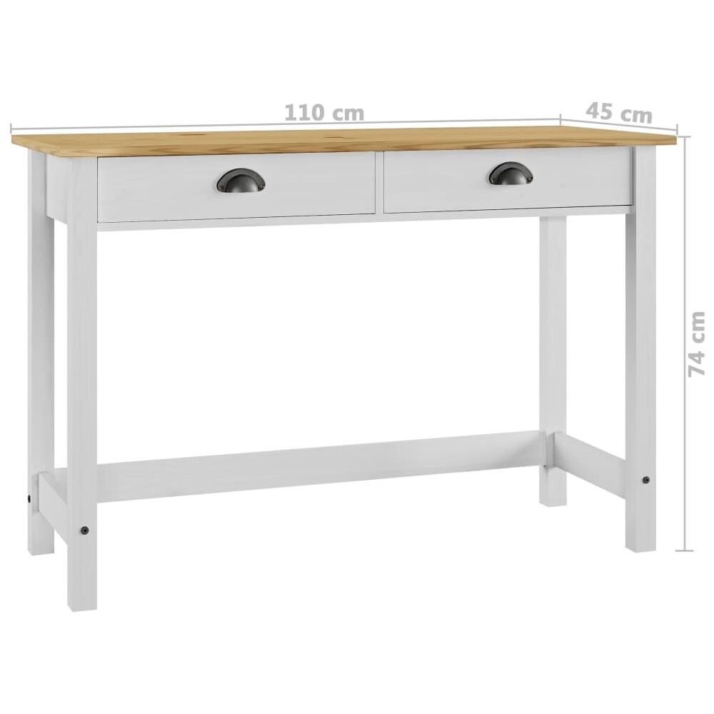 Consolle Hill con 2 Cassetti 110x45x74 cm in Massello di Pino - Foto 6