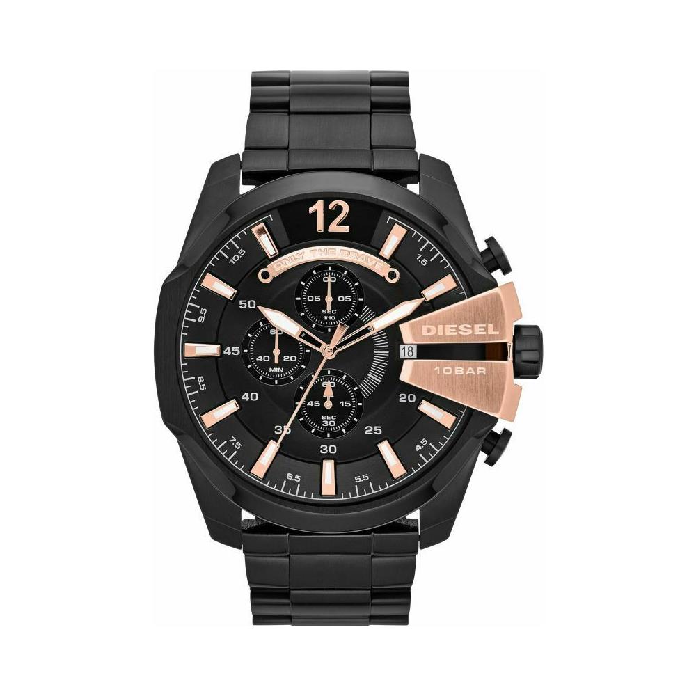 Dz4309 Capo Del Cronografo Quadrante Nero Orologio Da Uomo In Acciaio Inossidabile Analogica - Foto 1