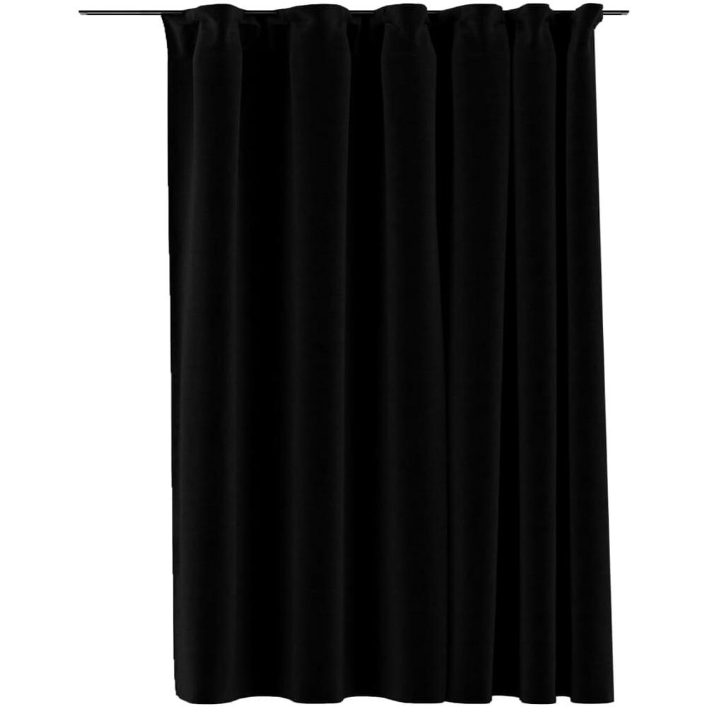 Tende Oscuranti Con Ganci Effetto Lino Nereu 290x245 Cm - Foto 2