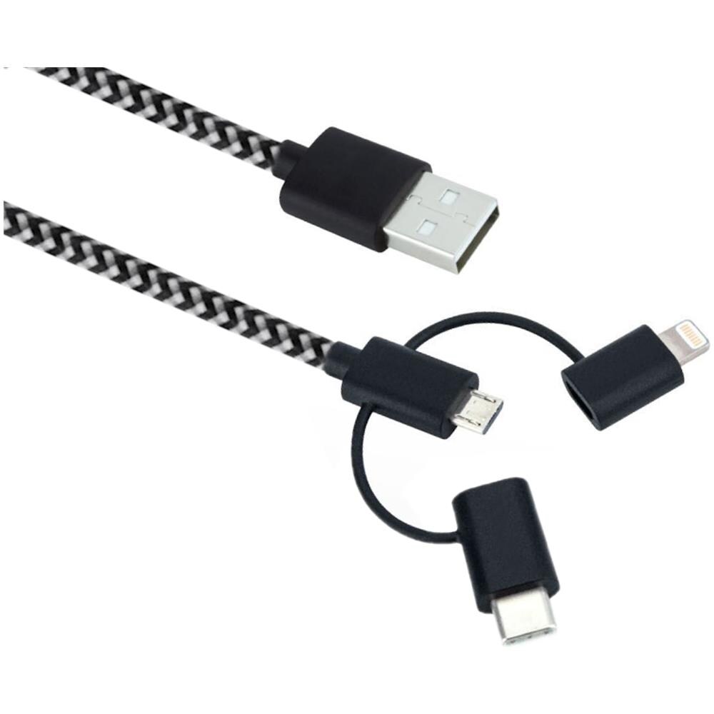 3in1 Lightning + MicroUSB + USB-C - Foto 1