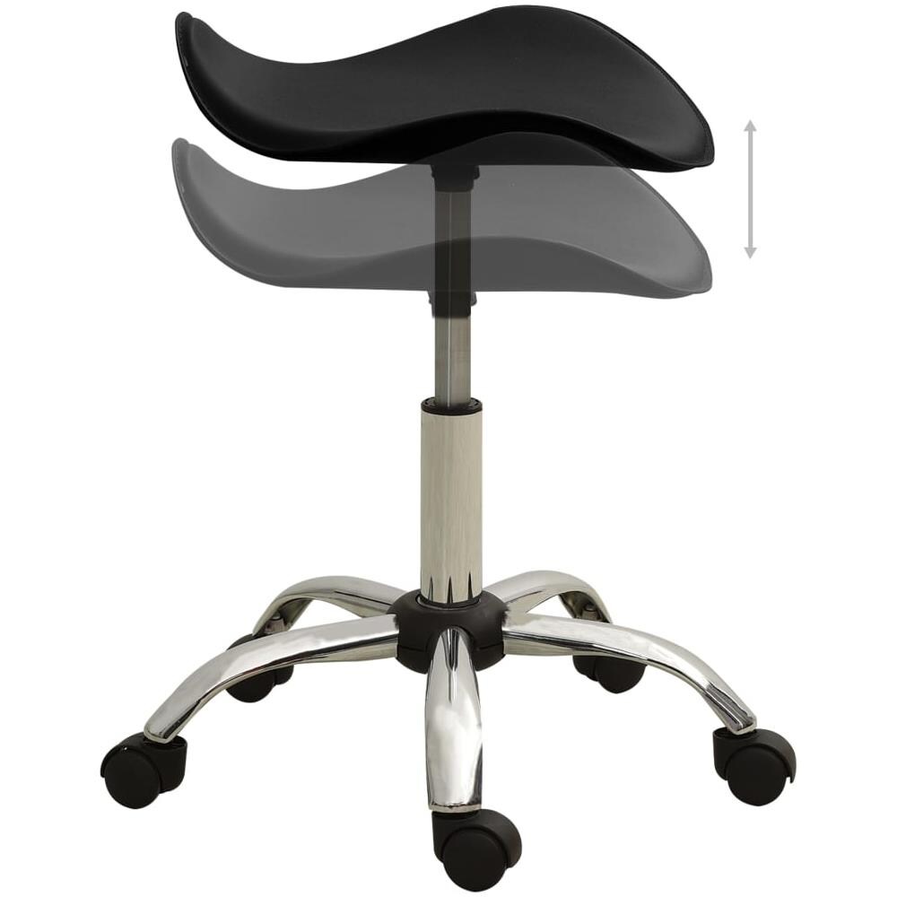 Sgabello Da Salone Spa Nero In Similpelle - Foto 3