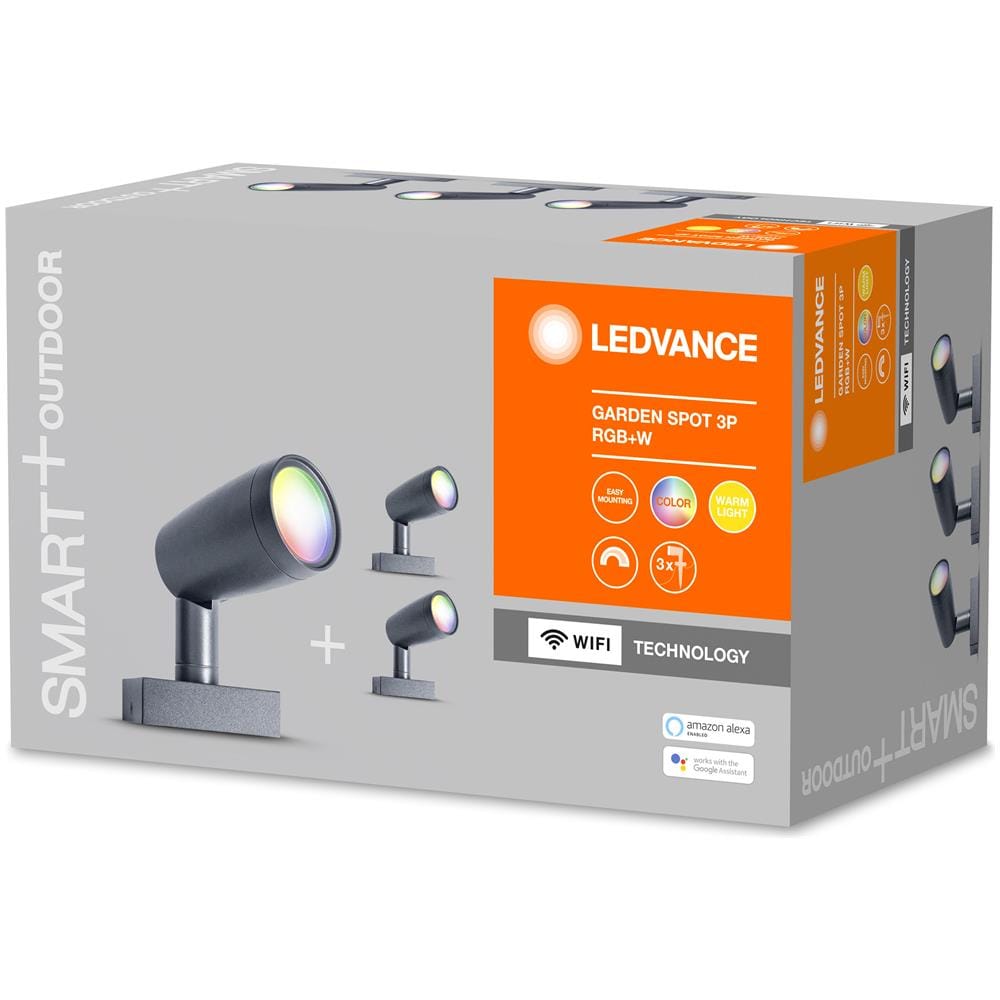 Ledvance Luce Da Esterno Smart Led Da Parete, Wifi, Smart+ Garden Spot Multicolor / 14,50 W, 220…240 V, Ampiezza Fascio Luminoso: 76°, Rgbw, 3000 K, Materiale: Alluminio, Ip65 - Foto 1