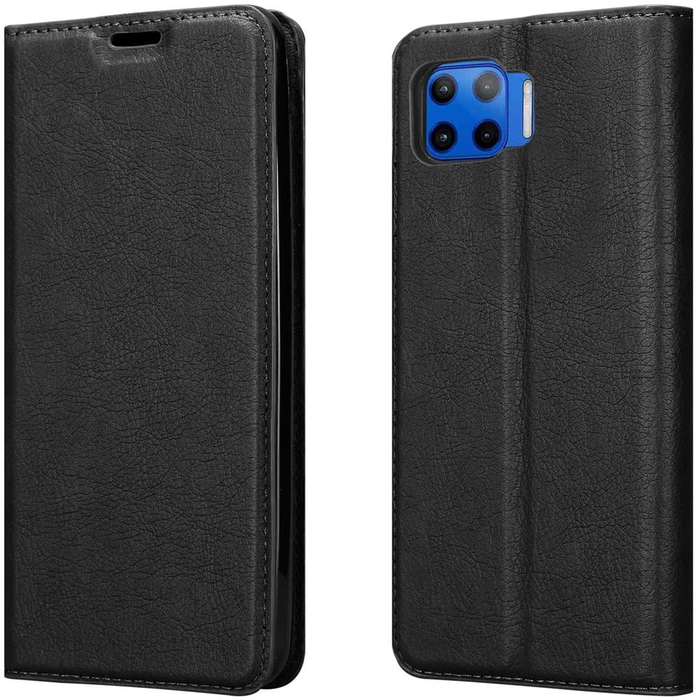 Custodia Compatibile Con Motorola Moto G 5g Plus In Nero Di Notte - Coperchio Protettiva Con Chiusura Magnetica, Funzione Stand E Tasca Per Le Carte - Foto 8