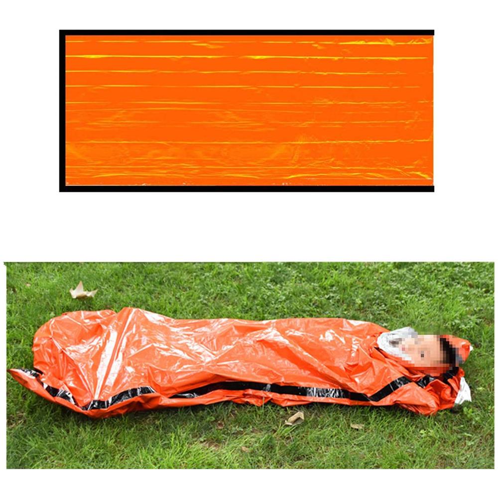 Coperta Di Salvataggio Sacco A Pelo Per Situazioni Di Emergenza 210×91 Cm Arancione - Foto 1