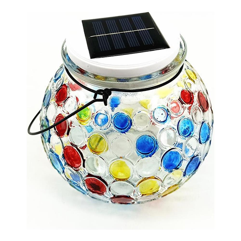 EONANT Lampada Da Tavolo Solare 3D A Mosaico, LED Colorati, Impermeabile, Per Giardino, Terrazzo E Interni - 4