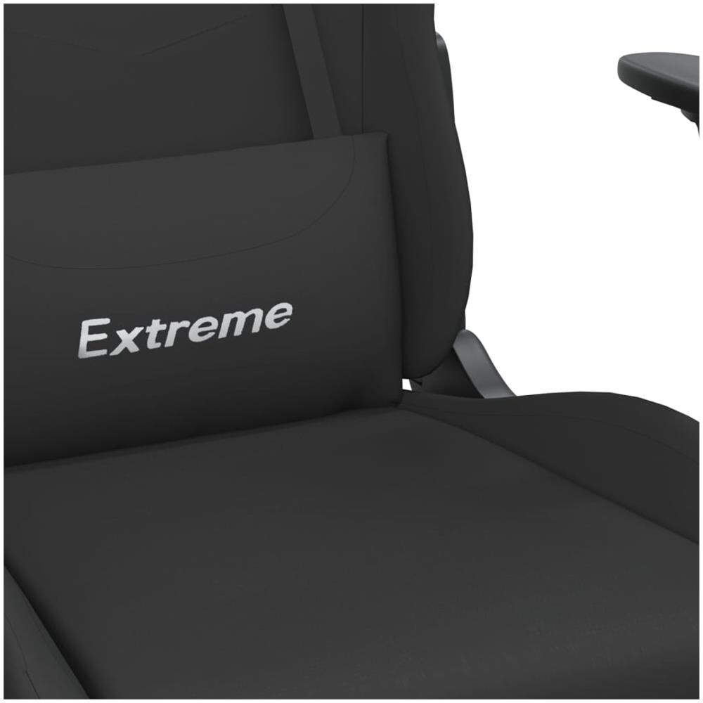 Sedia Da Gaming Massaggio E Poggiapiedi Nero In Tessuto - Foto 2