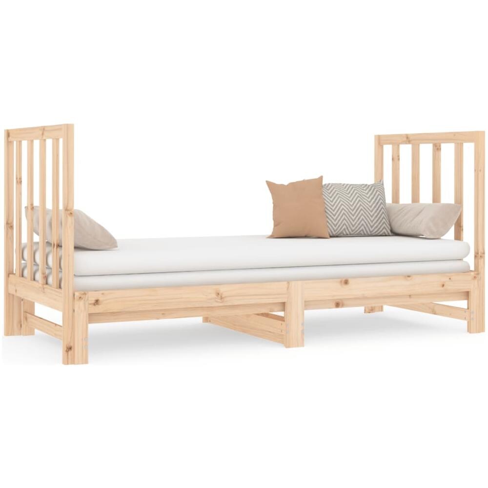 Dormeuse Estraibile 2x (90x190) Cm Legno Massello Di Pino - Foto 2