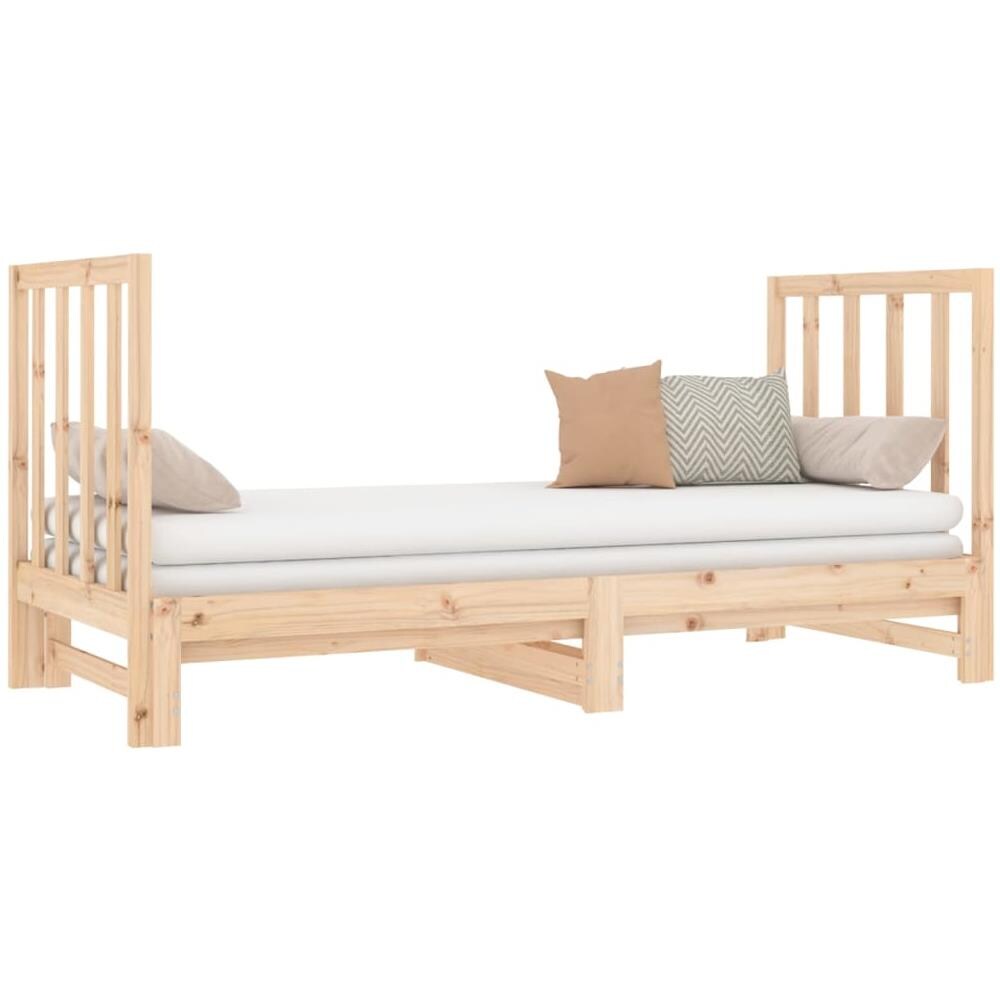 Dormeuse Estraibile 2x (90x190) Cm Legno Massello Di Pino - Foto 3