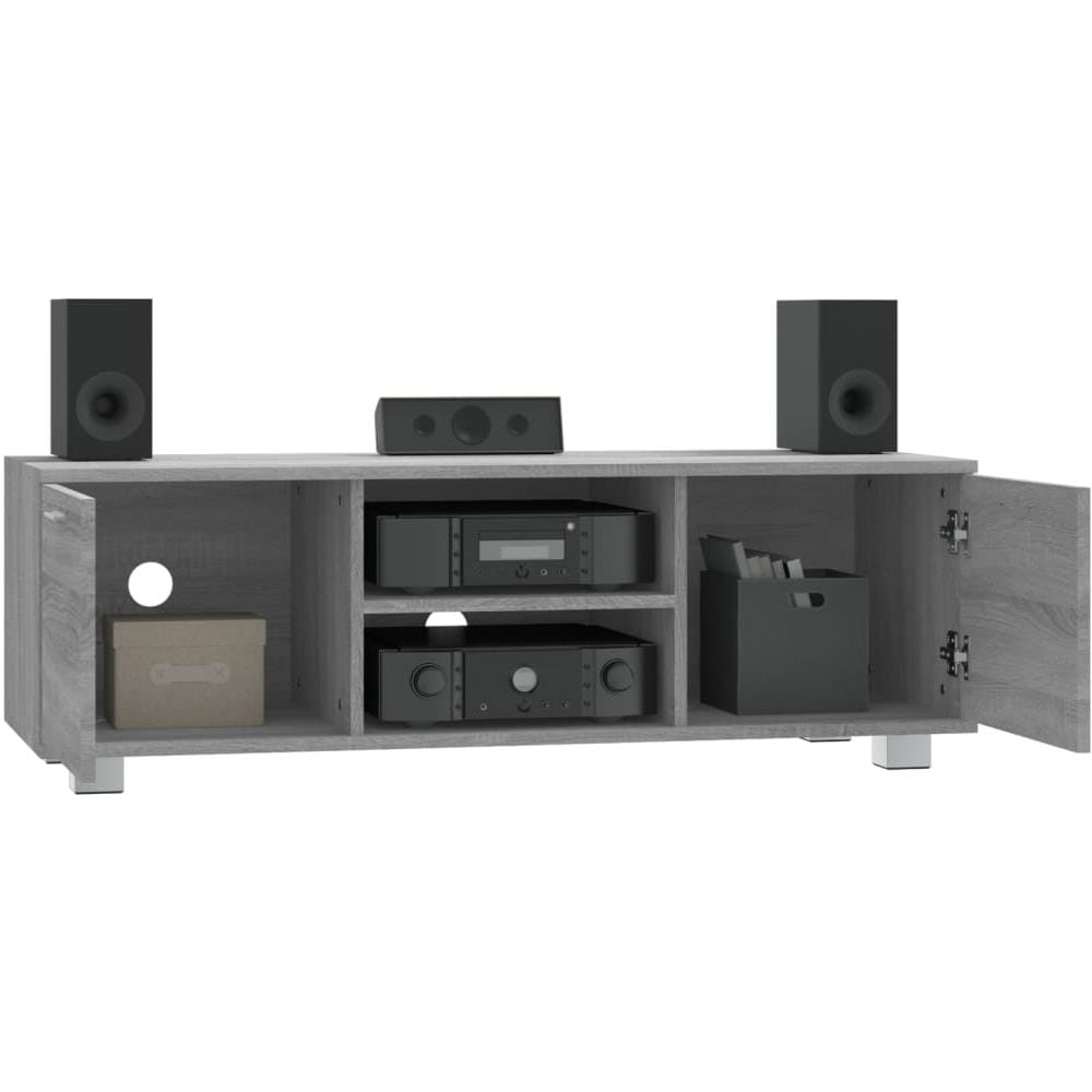 Mobile Tv Grigio Sonoma 120x40,5x35 Cm In Legno Multistrato - Foto 2