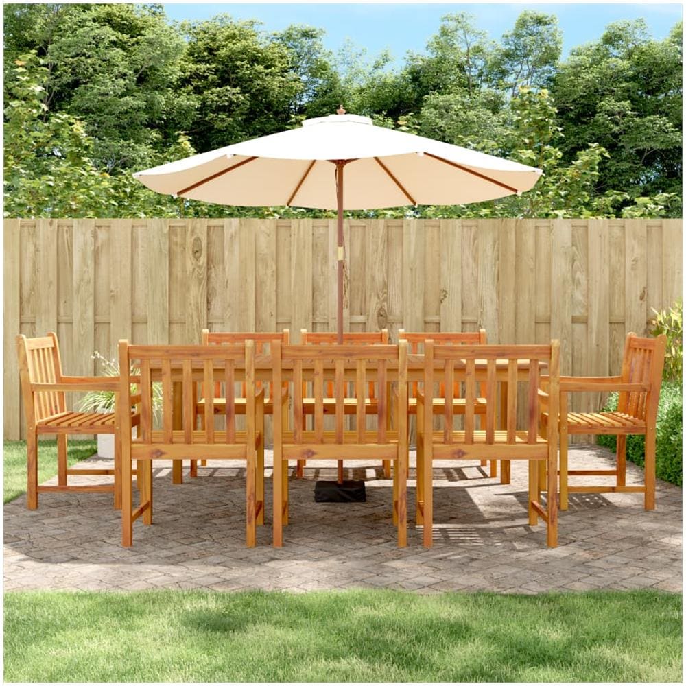 Sedie Da Giardino 8 Pz 56x55,5x90 Cm Legno Massello Di Acacia - Foto 1