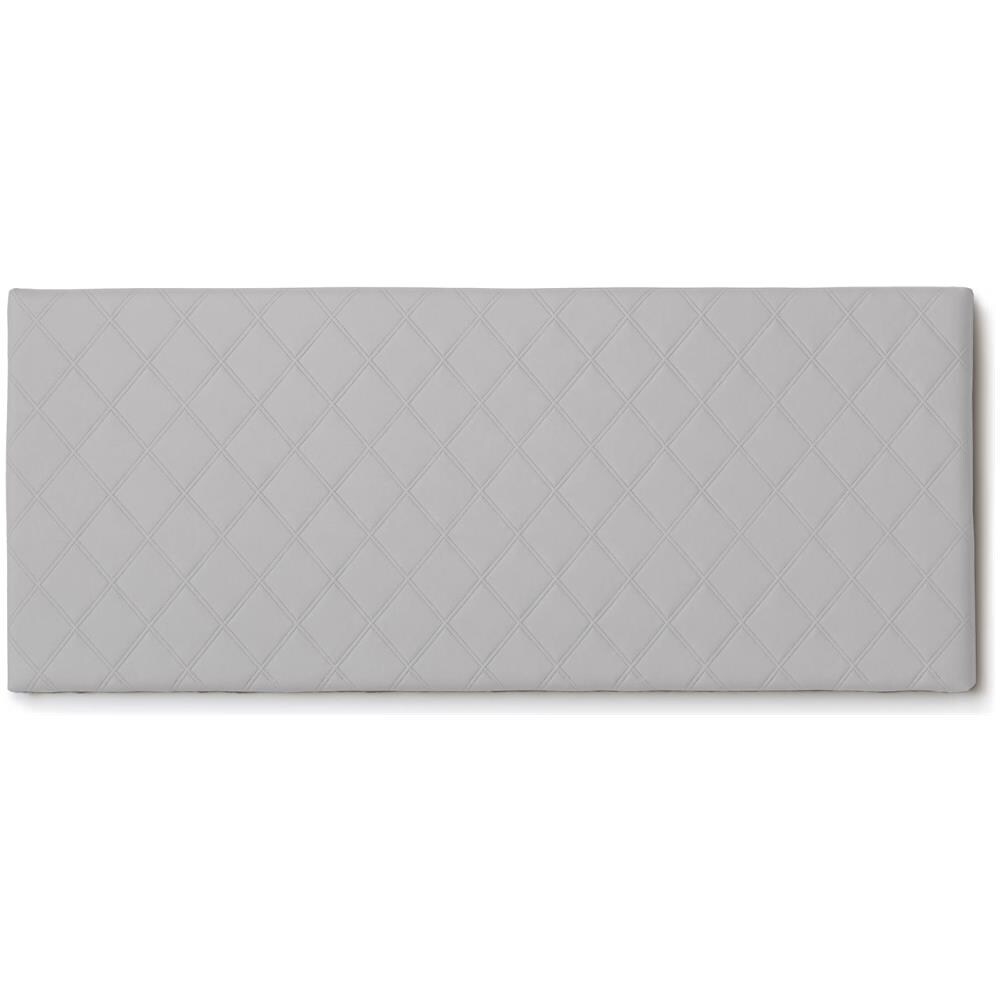 Letto Matrimoniale Cleopatra, Testata In Ecopelle A Muro, 100% Made In Italy, Adatta A Letto Matrimoniale, Cm 170x60, Bianco - Foto 1