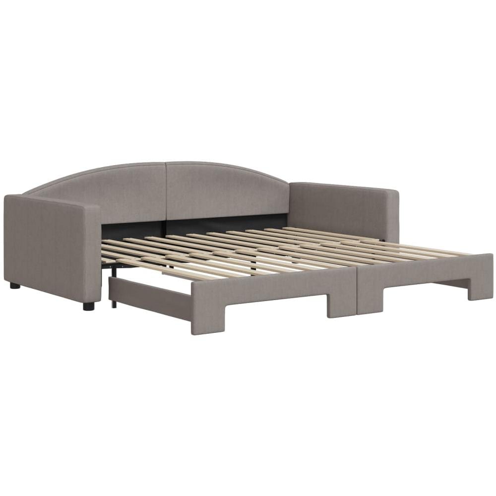 Divano Letto Con Letto Estraibile Tortora 100x200 Cm In Tessuto - Foto 2