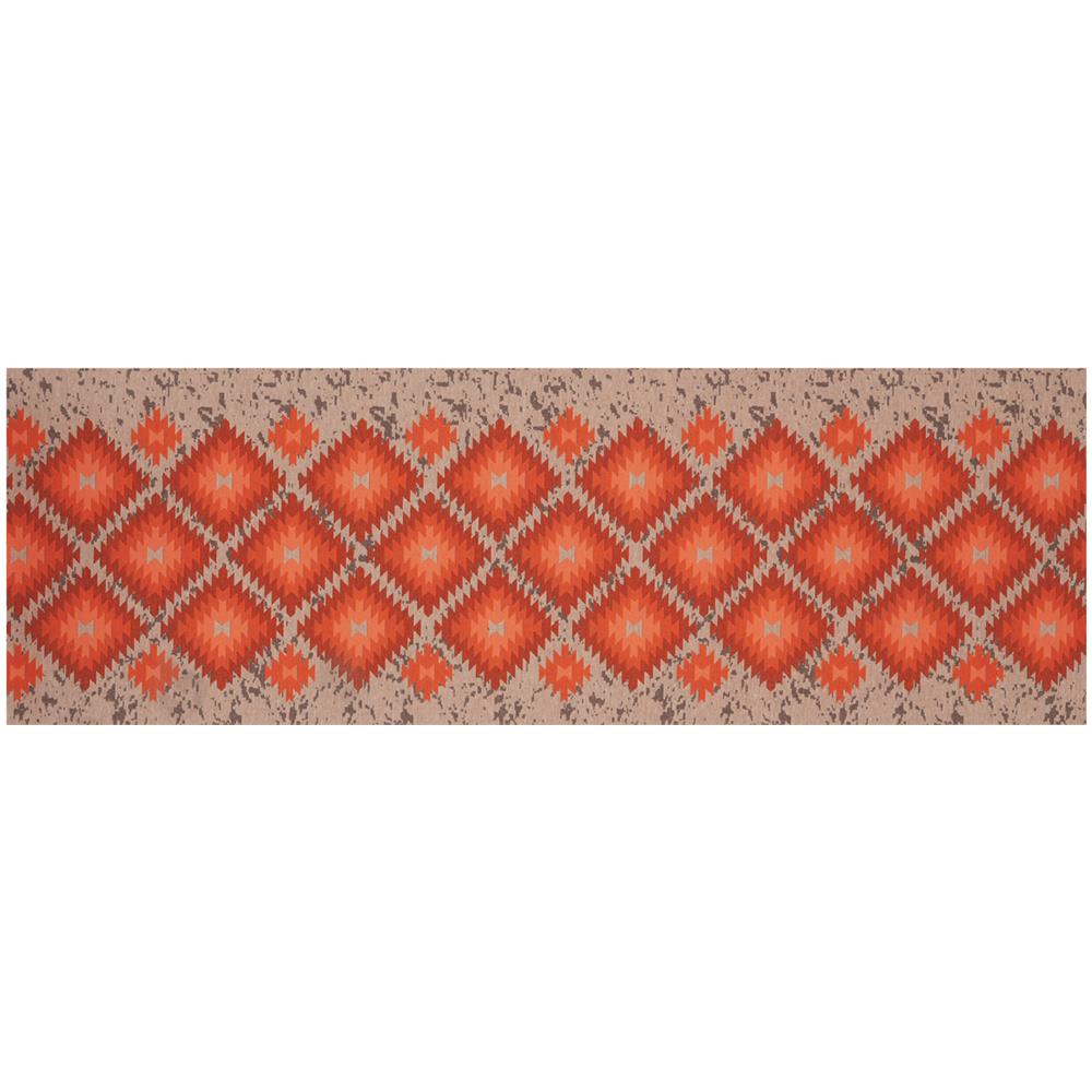 Tappeto Passatoia In Tessuto Jacquard Linea Emozioni Disegno Oasi Arancio 57x400 Arancio - Foto 1