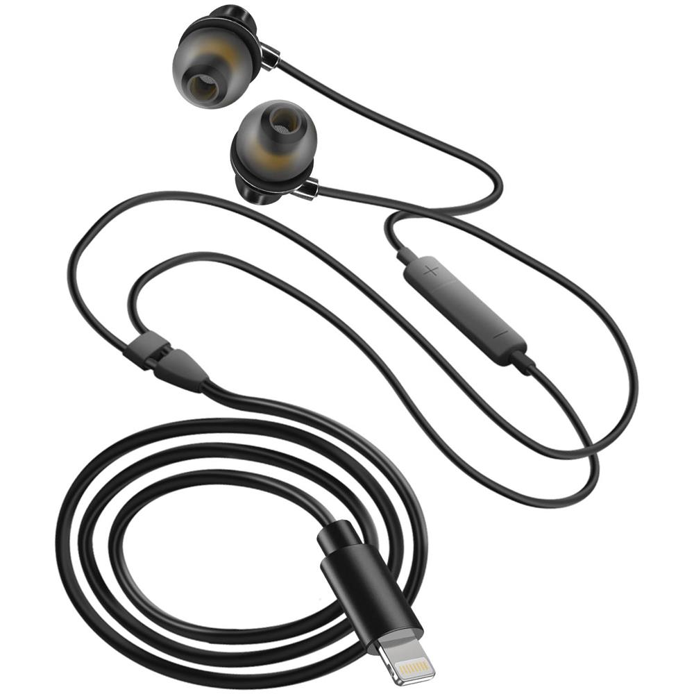 Auricolari Cablati Lightning In-ear Microfono E Tasti Nero - Foto 1