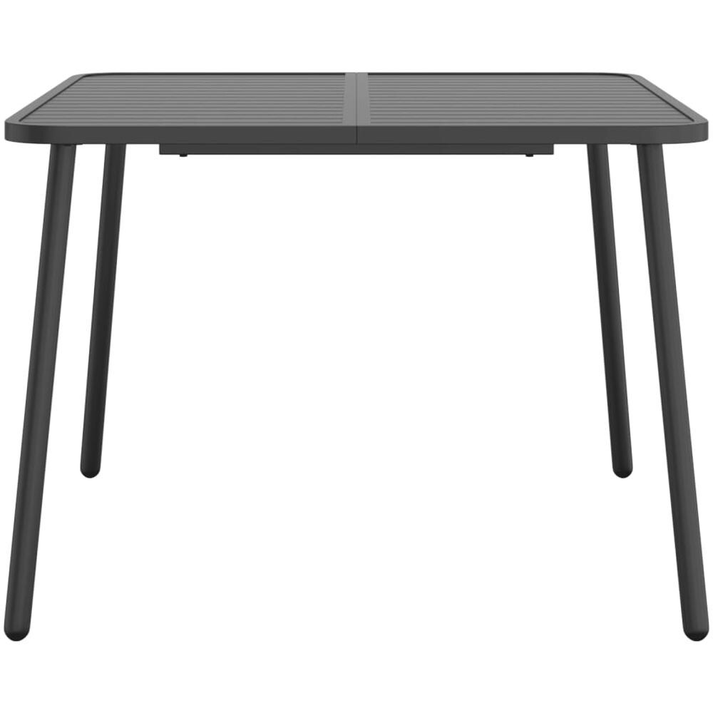 Tavolo Da Giardino Antracite 100x100x71 Cm Acciaio - Foto 3