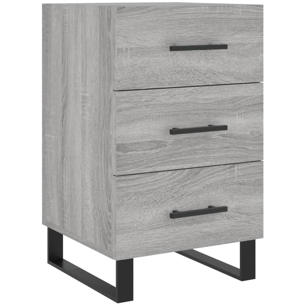 Comodino Grigio Sonoma 40x40x66 Cm In Legno Multistrato - Foto 2