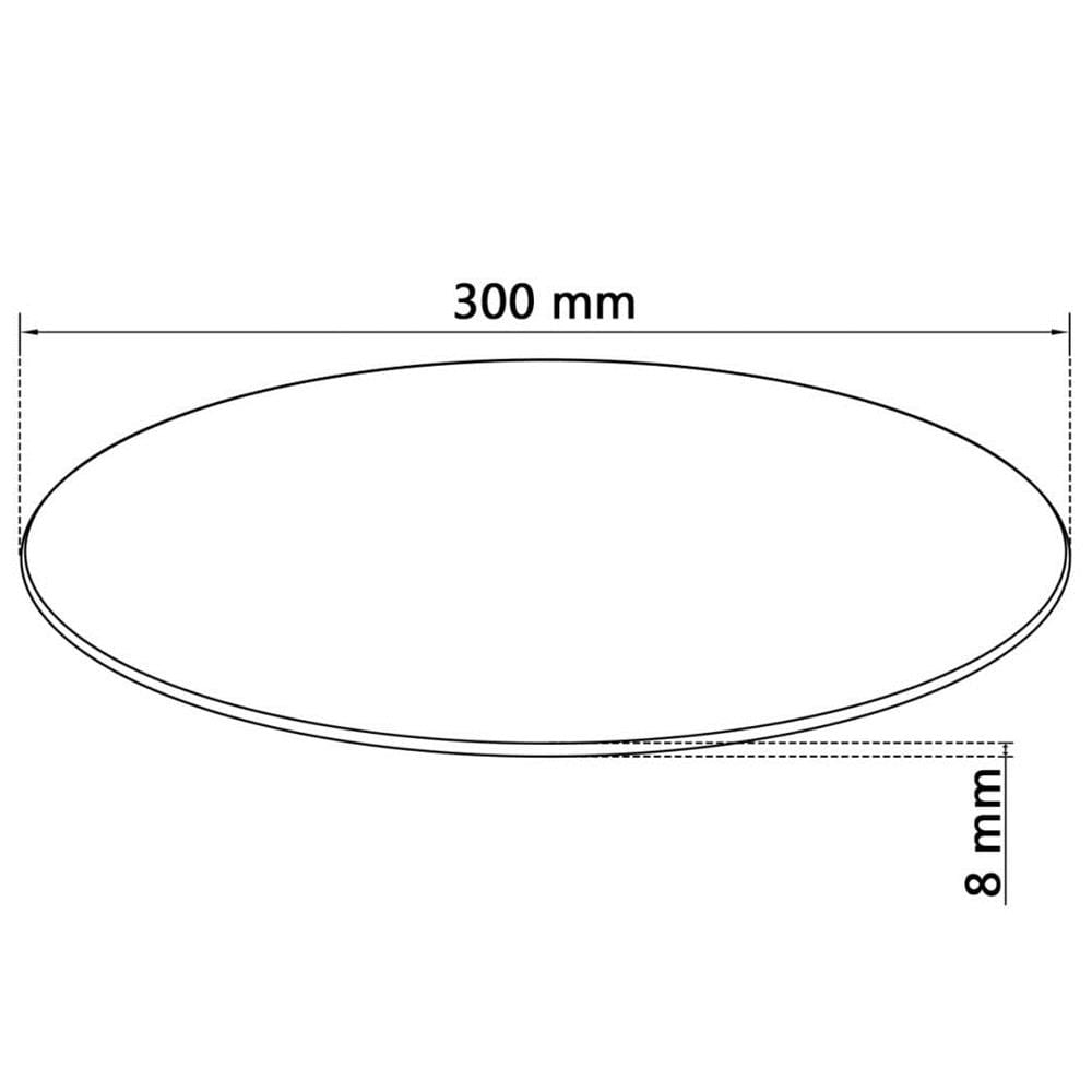 Piano Tavolo Rotondo In Vetro Temperato 300 Mm - Foto 4