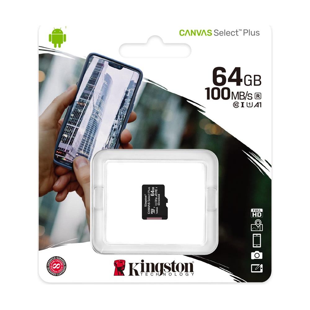 Canvas Select Plus 64GB microSD Scheda di Memoria con Adattatore Memory Card - Foto 3