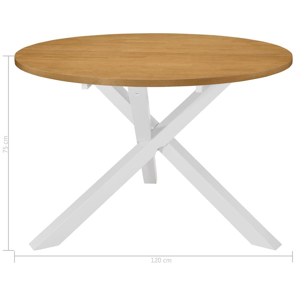 Tavolo Da Pranzo Bianco 120x75 Cm In Mdf - Foto 4
