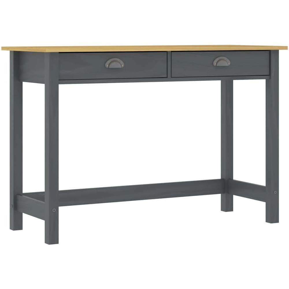 Consolle Hill con 2 Cassetti Grigia 110x45x74 cm Legno Pino - Foto 1