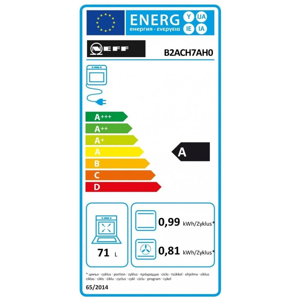 Forno Elettrico da Incasso B2ACH7AH0 Capacità 71 L Multifunzione Ventilato Colore Acciaio Inox - Foto 3