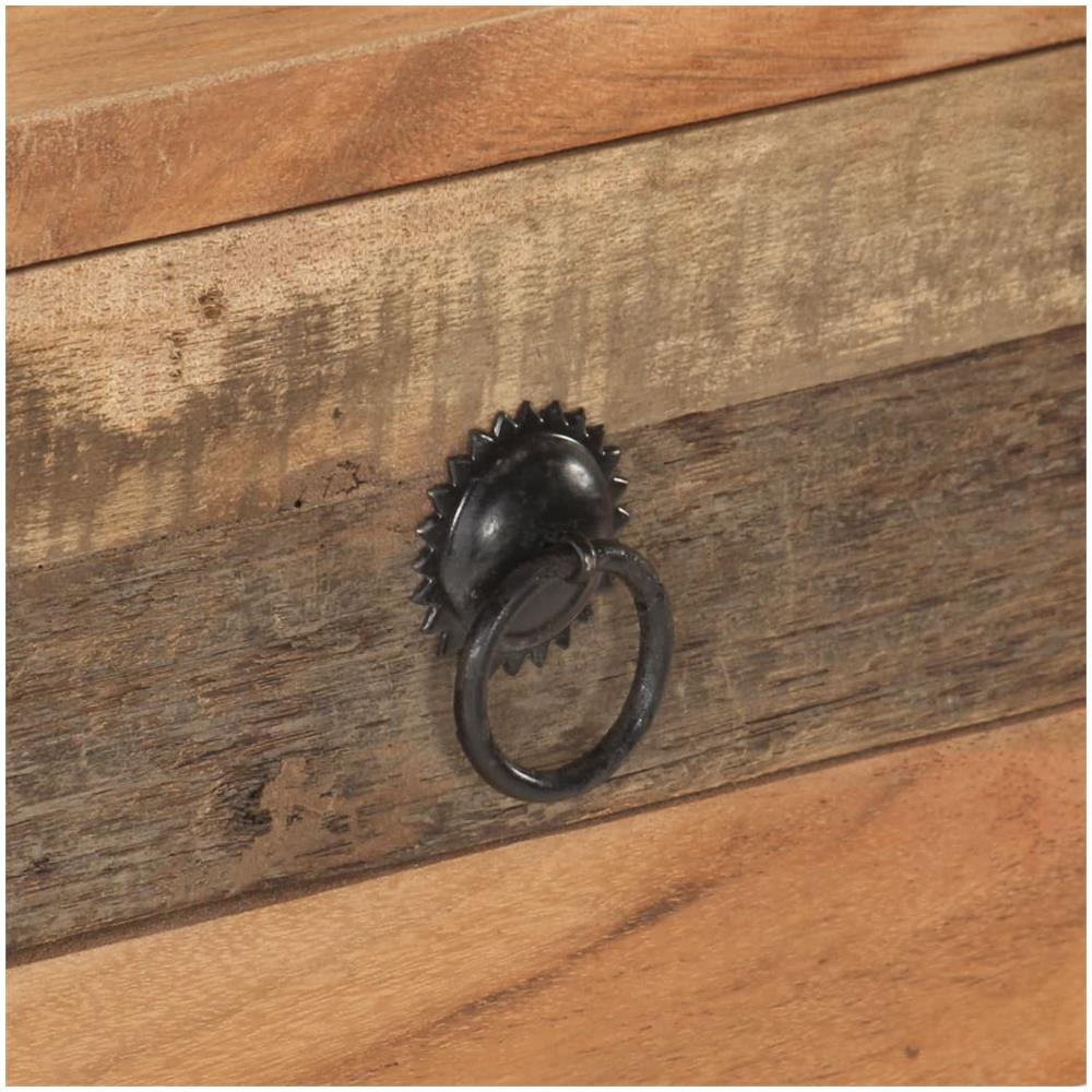 Tavolo Consolle 90,5x30x75cm in Legno di Acacia e di Recupero - Foto 3