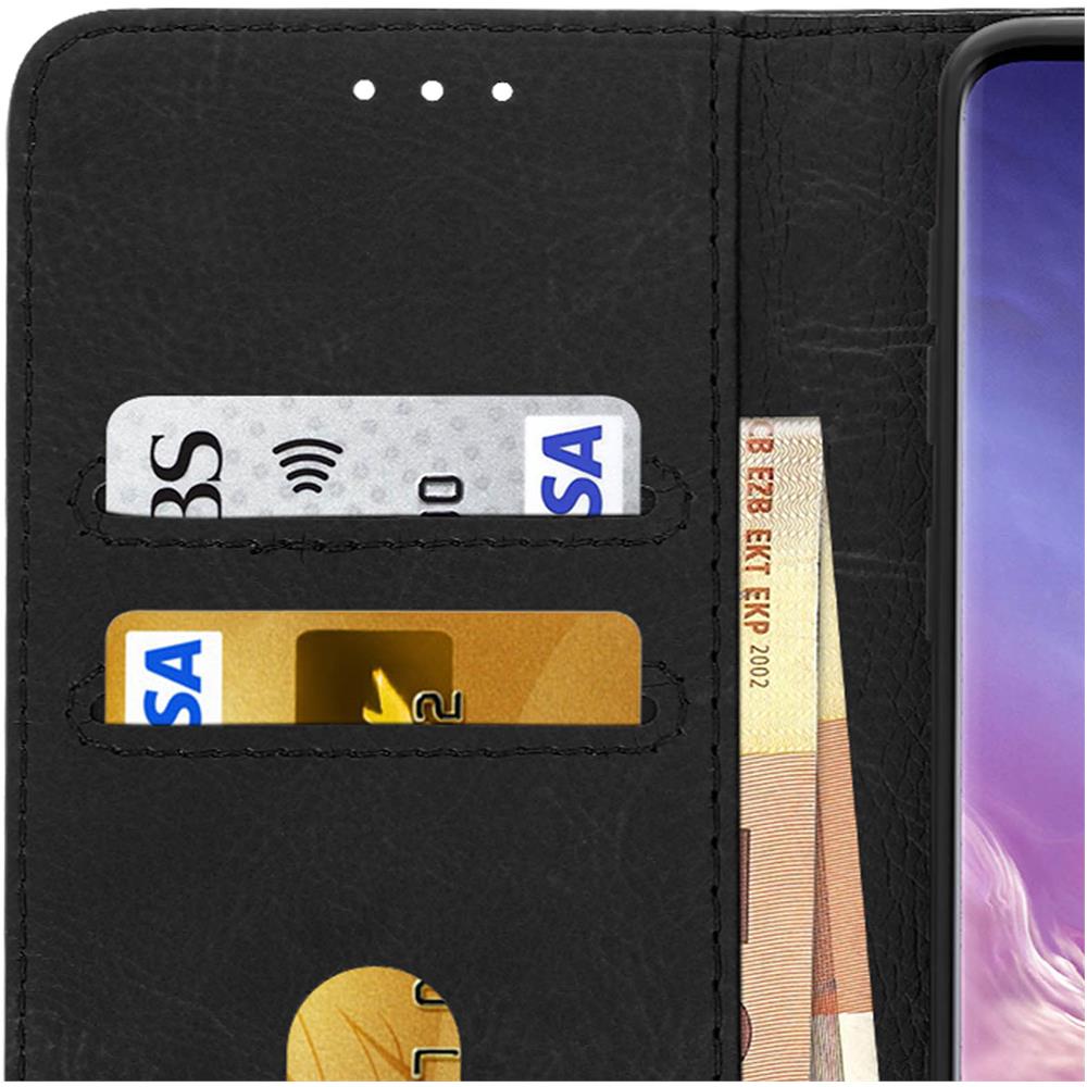 Custodia Samsung Galaxy S10 Portacarte Funzione Supporto Cover Silicone - Nero - Foto 2