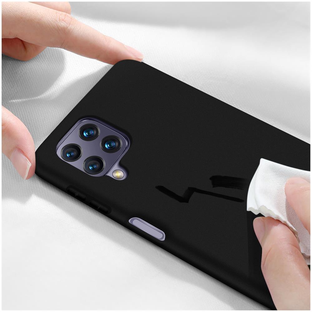 Cover In Silicone Semirigido Samsung Galaxy A22, Finitura Soft Touch Nera - Foto 2