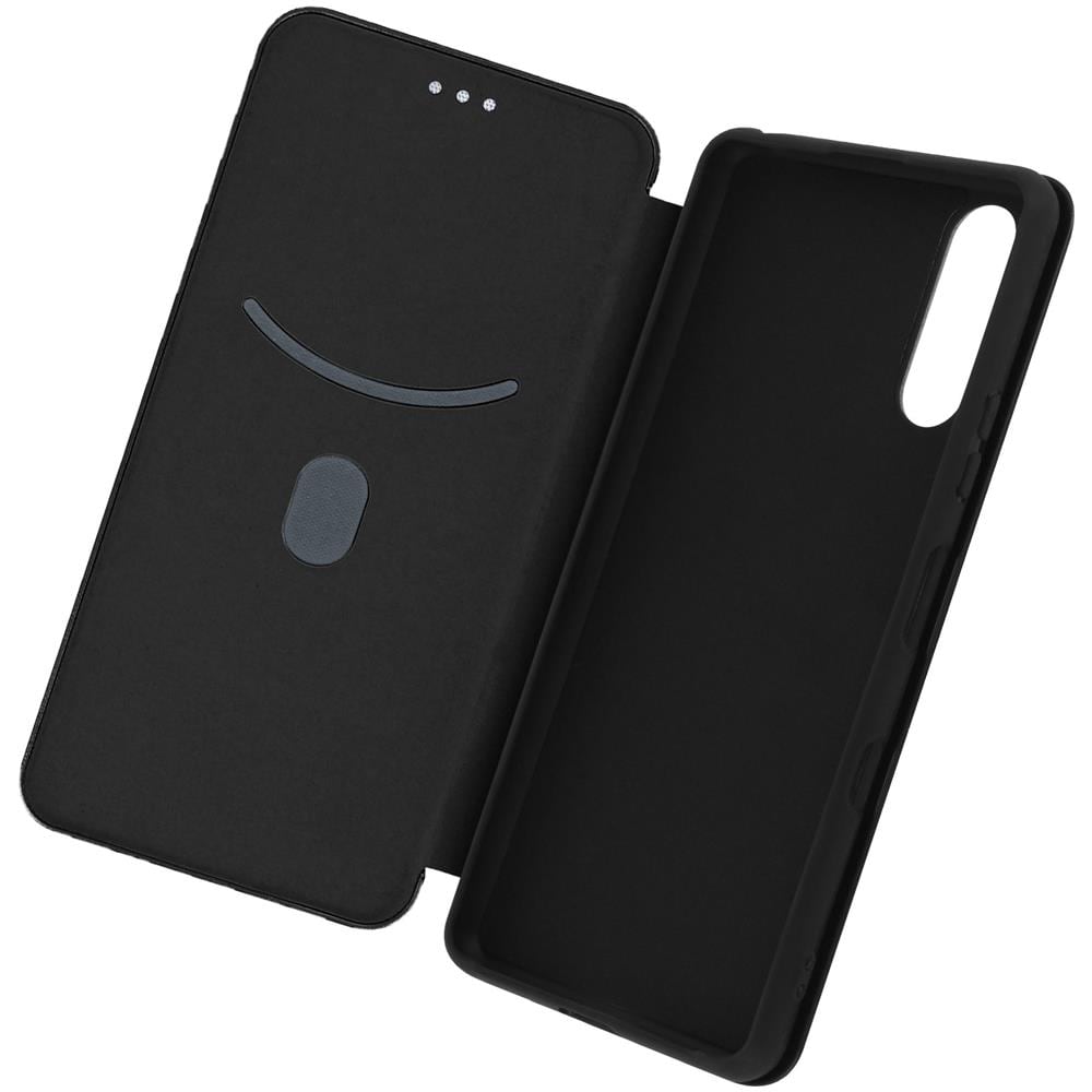 Custodia Sony Xperia 10 Iii Portacarte Cordoncino Effetto Carbonio Nera - Foto 1