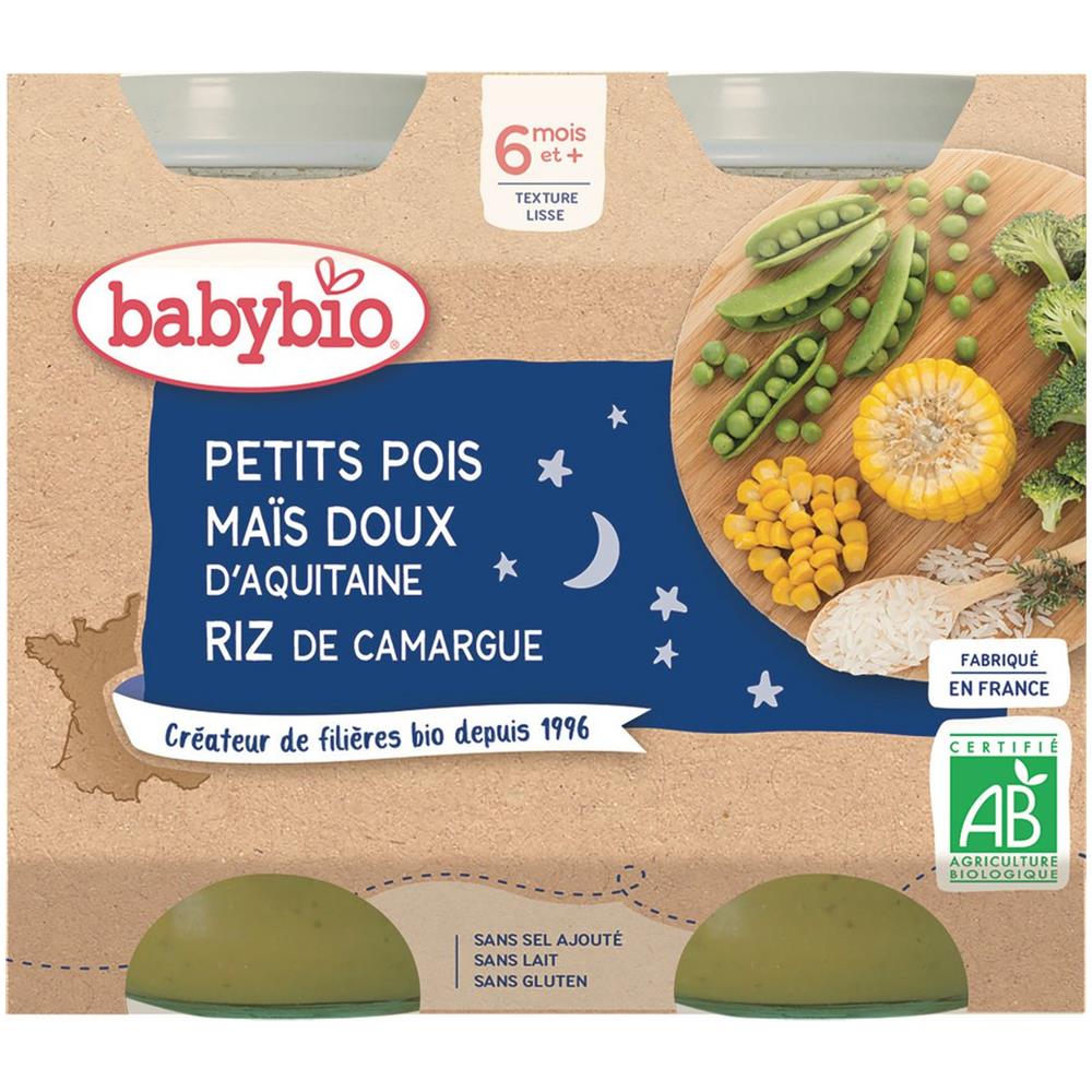 Petits Pots Bébé Dès 6 Mois, Petits Pois Maïs Riz - Foto 1
