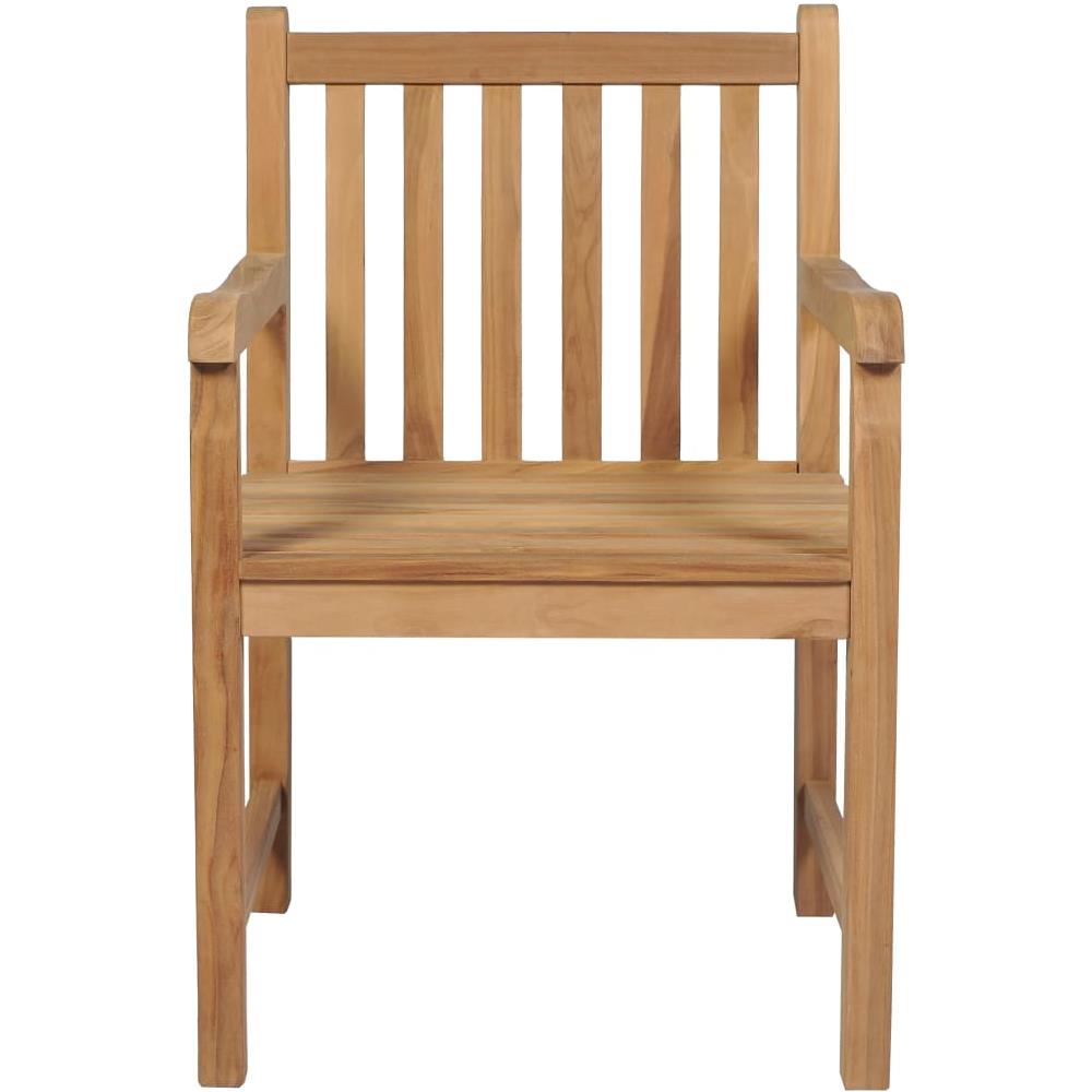 Sedie da Giardino 8 pz e Cuscini Grigio Talpa Massello di Teak - Foto 3