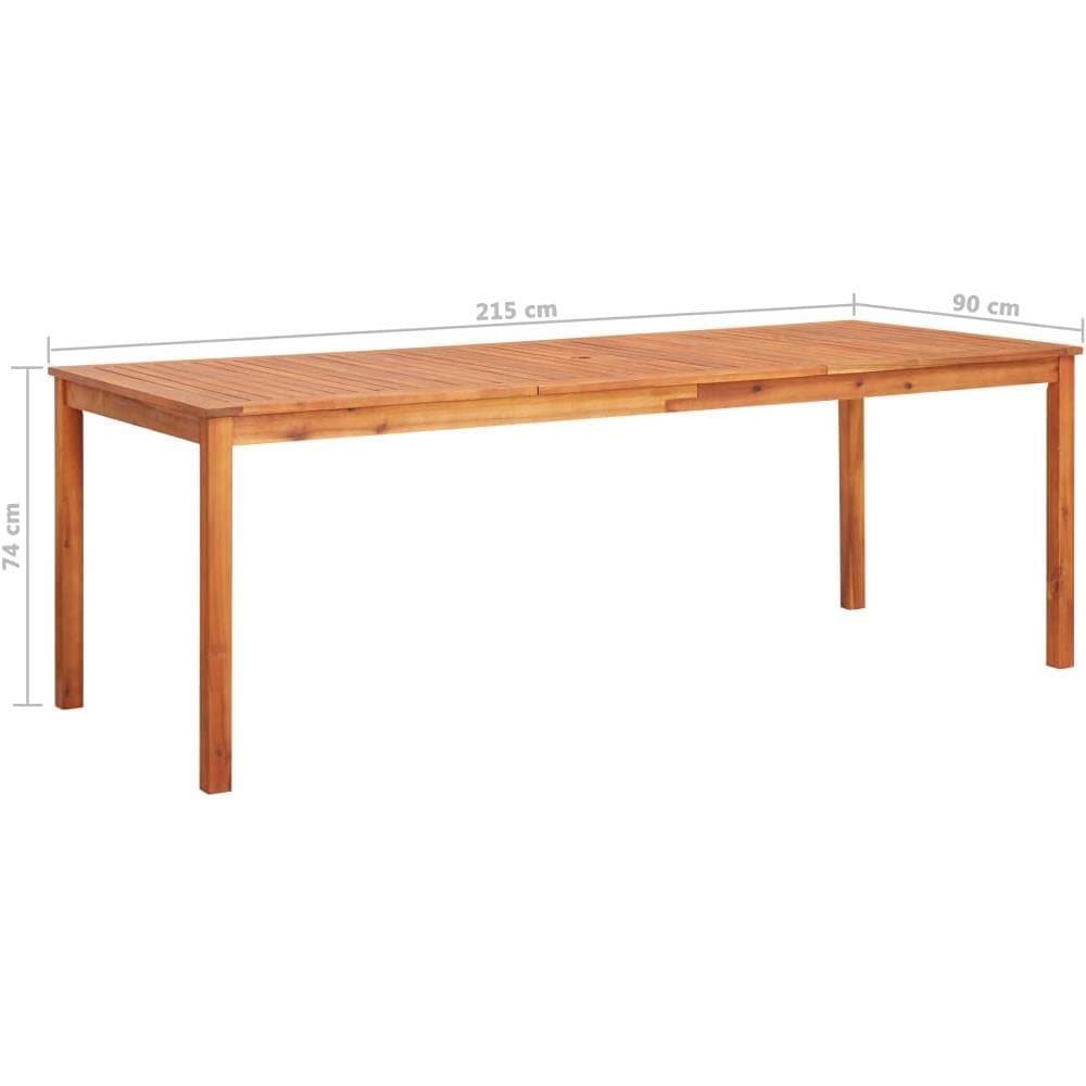 Set Da Pranzo Da Giardino 7 Pz Con Cuscini Massello Di Acacia - Foto 8