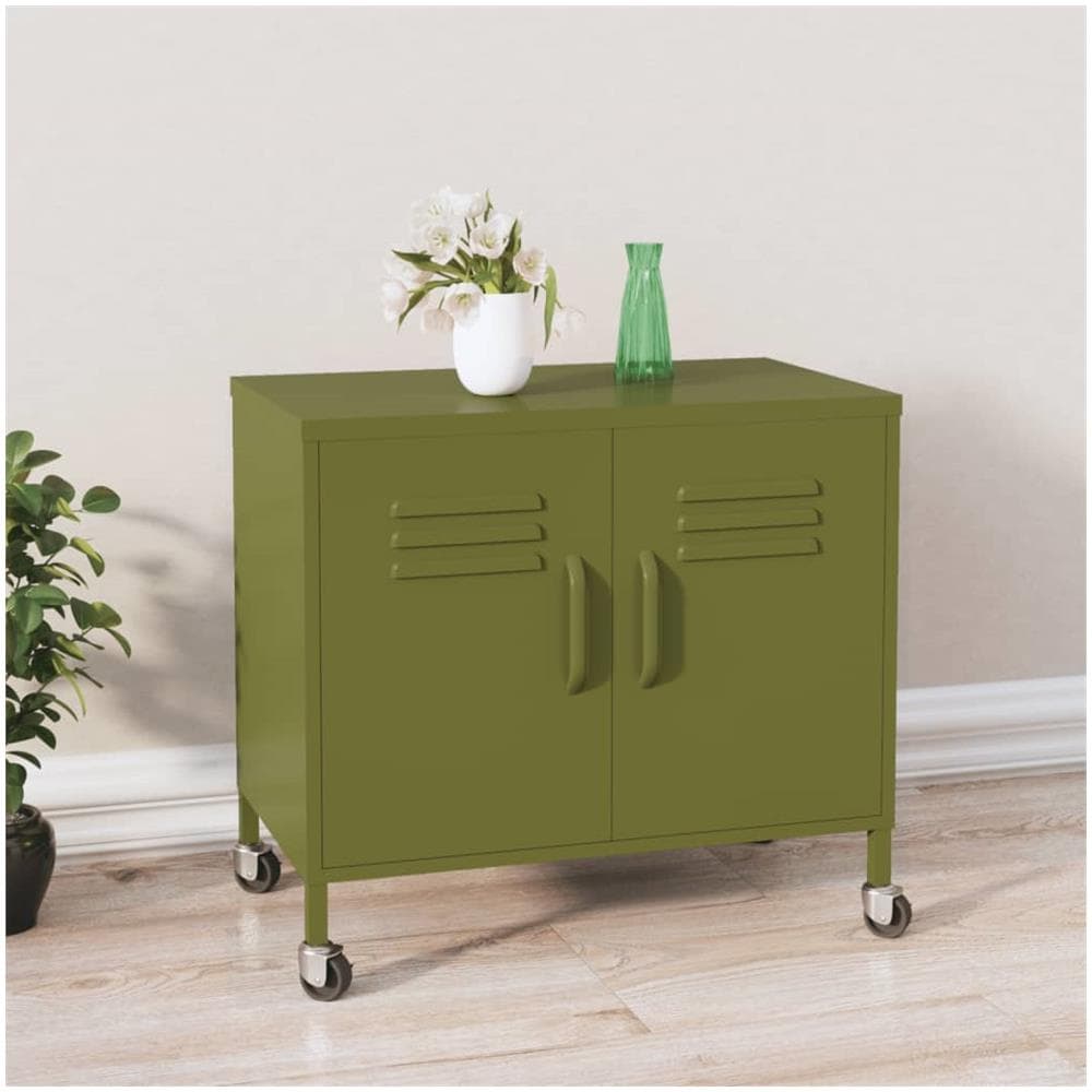 Armadietto Verde Oliva 60x35x49 Cm In Acciaio - Foto 1