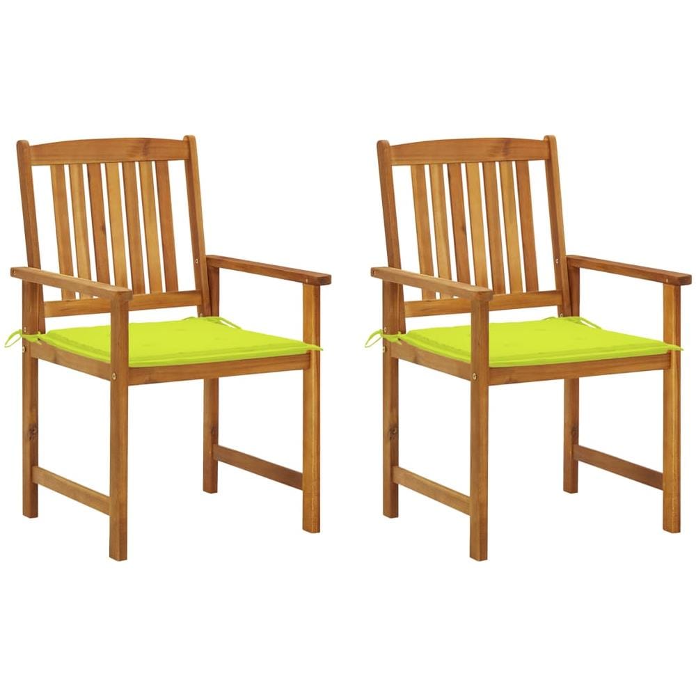 Sedie da Giardino con Cuscini 2 pz in Massello di Acacia - Foto 1