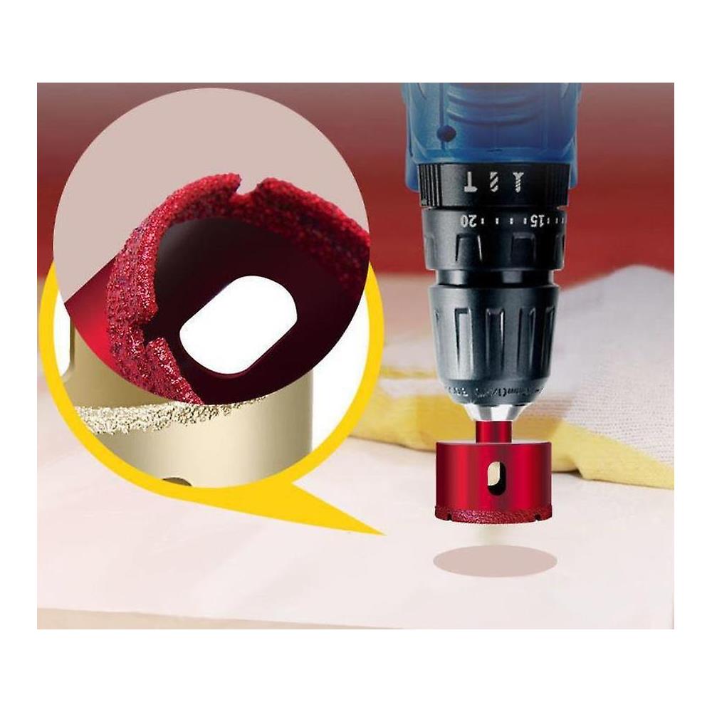 SANLEETEK Punte Per Trapano Diamantate 11pezzi - 6/8/10/20/25/28/32/35/45/50/65mm Seghettato Fresa Diamantata Con Gambo Triangolo Per Ceramica Porcellana Marmo Granito - Foto 10