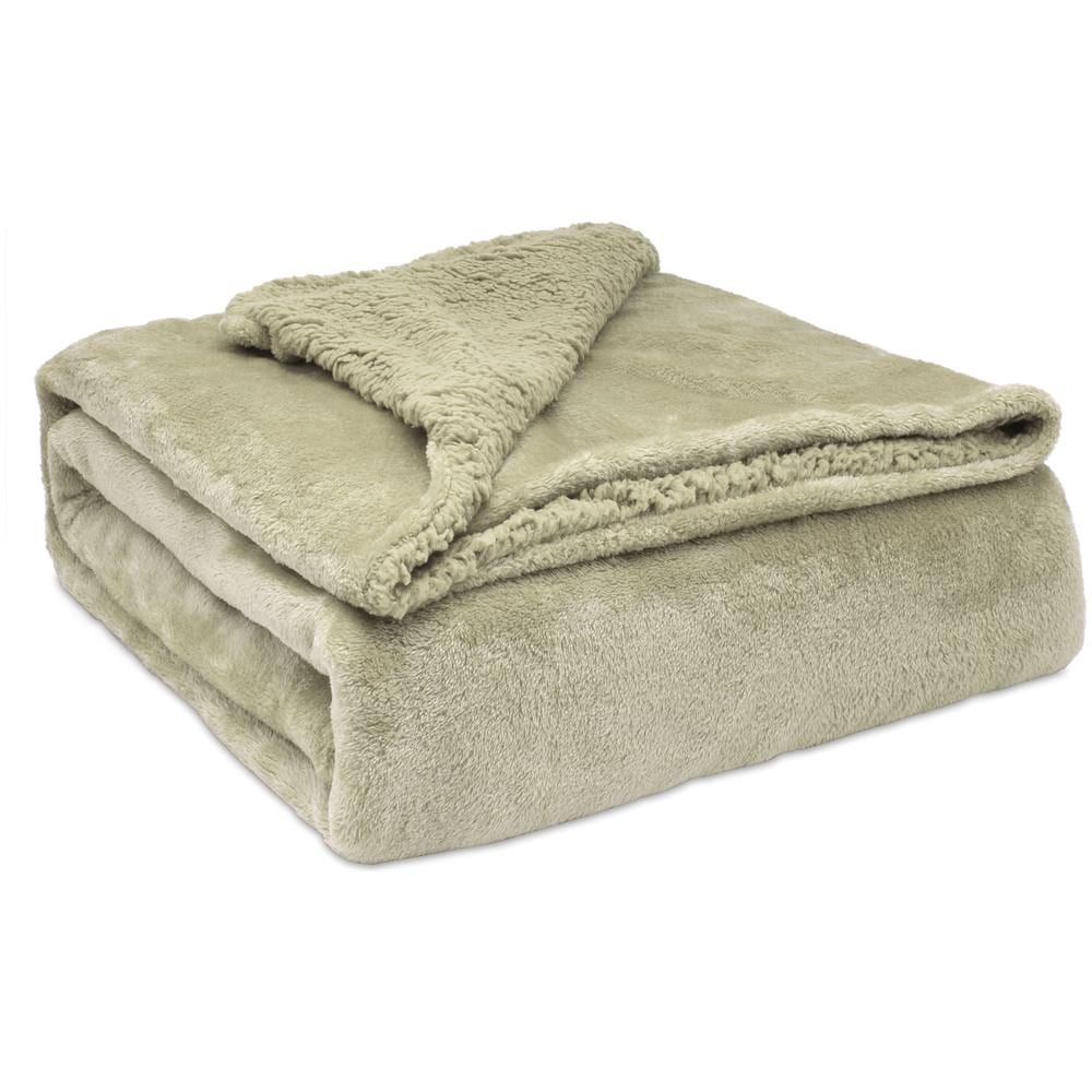 Briebe - Coperta Per Divano / Letto 130x160cm A Doppio Strato In Pile Calde, Accoglienti  Taupe - Foto 1