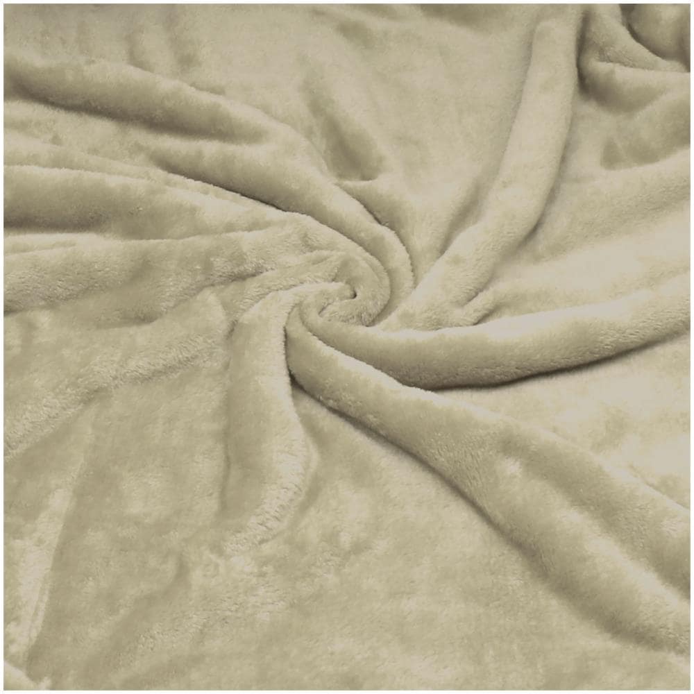 Briebe - Coperta Per Divano / Letto 130x160cm A Doppio Strato In Pile Calde, Accoglienti  Taupe - Foto 4