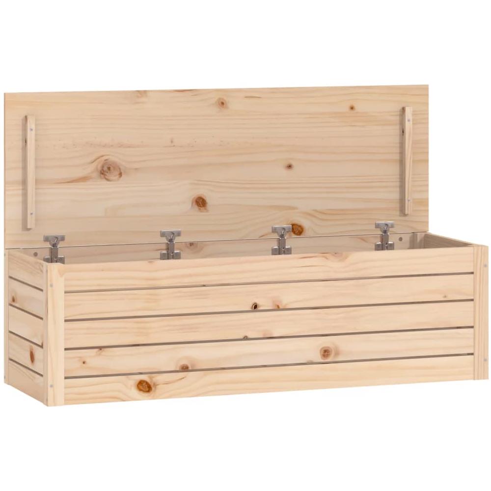 Contenitore Portaoggetti 109x36,5x33 Cm Legno Massello Pino - Foto 2