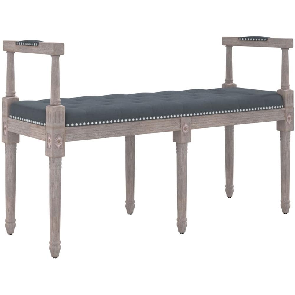 Panca Grigio Scuro 110x40x70 Cm In Velluto - Foto 2