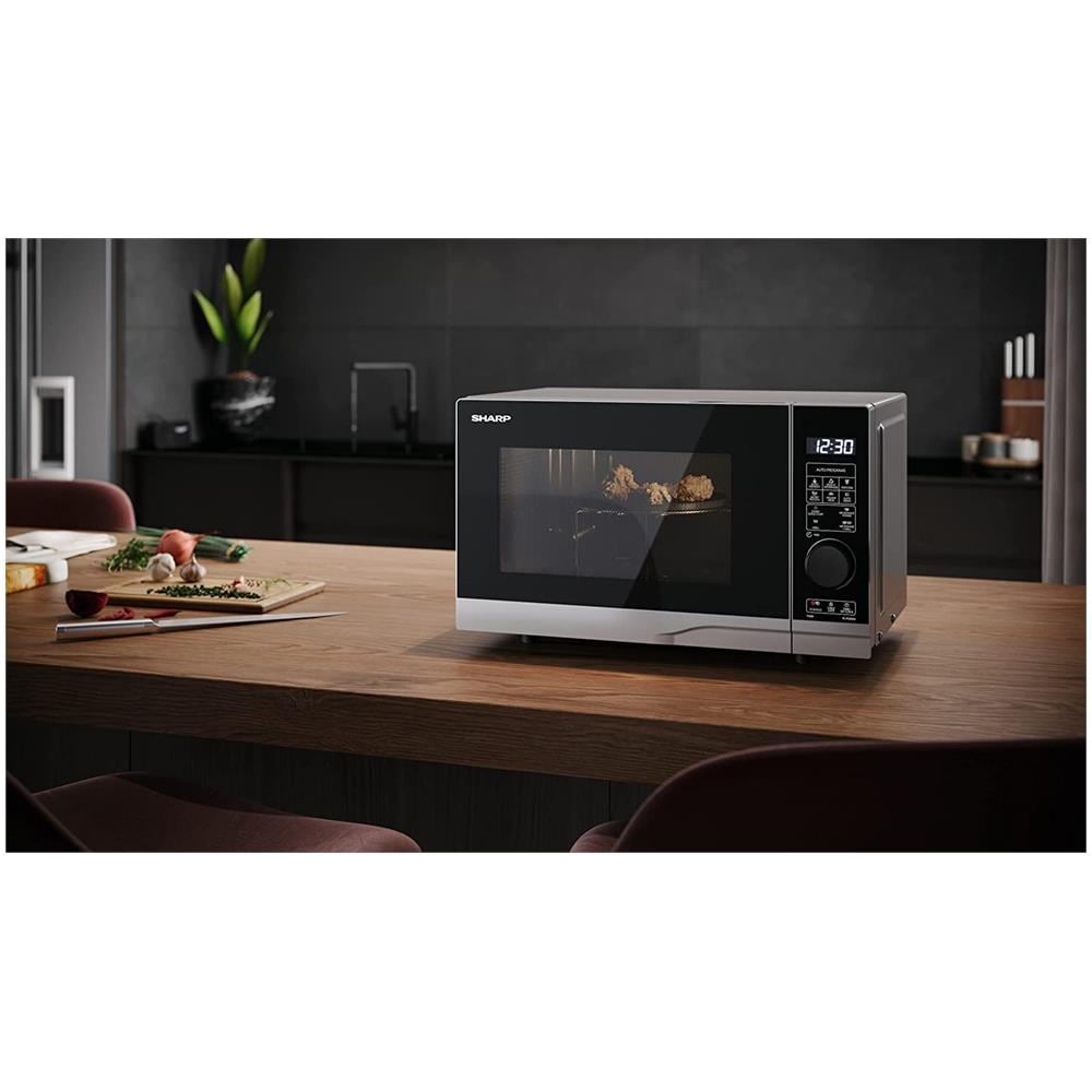 Forno Microonde con Grill YC-PG204AE-S Capacità 20 Litri Potenza 700 Watt Colore Argento / Nero - Foto 5