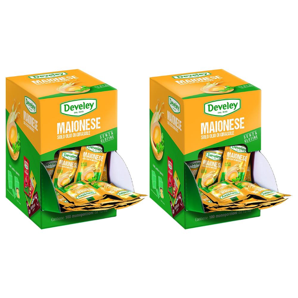 Develey Maionese Classica 2 Box Con 100 Bustine Monoporzione Ciascuno - Foto 1