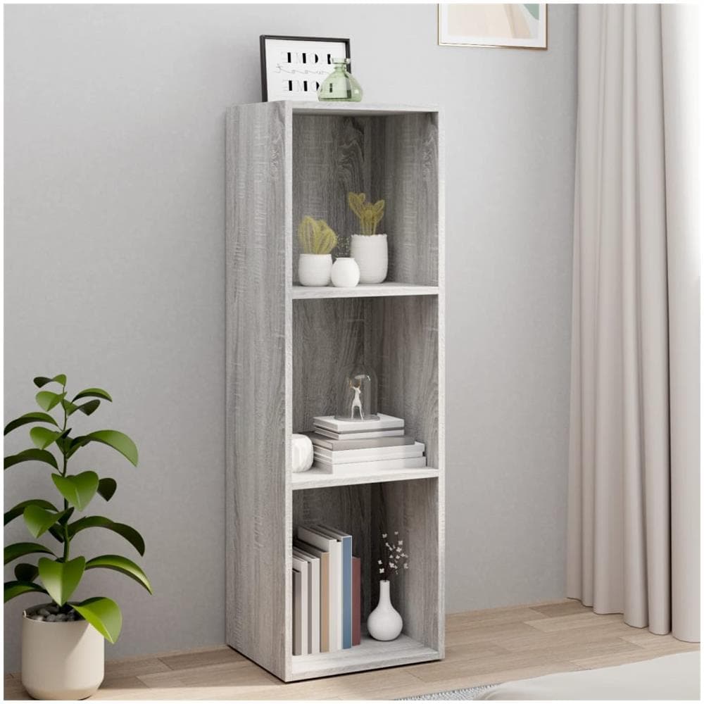 Libreria /mobile Tv Grigio Sonoma 36x30x114 Cm Legno Multistrato - Foto 1
