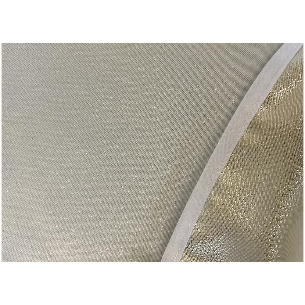 Tovaglia Cucina Soggiorno Antimacchia Idrorepellente In Lurex Tinta Unita Vari Colori Rotonda 160cm Crema-oro - Foto 5