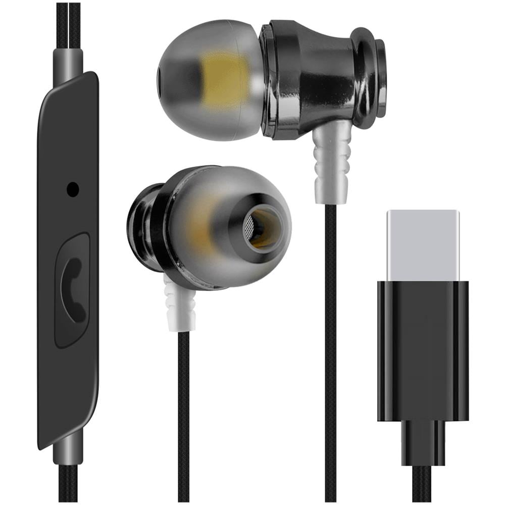 Auricolari Cablati Usb-c In-ear Microfono E Tasti Nero - Foto 1