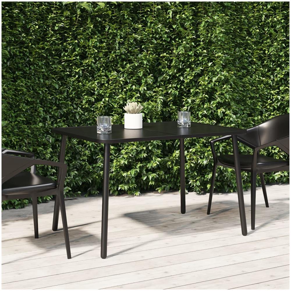 Tavolo Da Giardino Antracite 110x80x71 Cm Acciaio - Foto 1