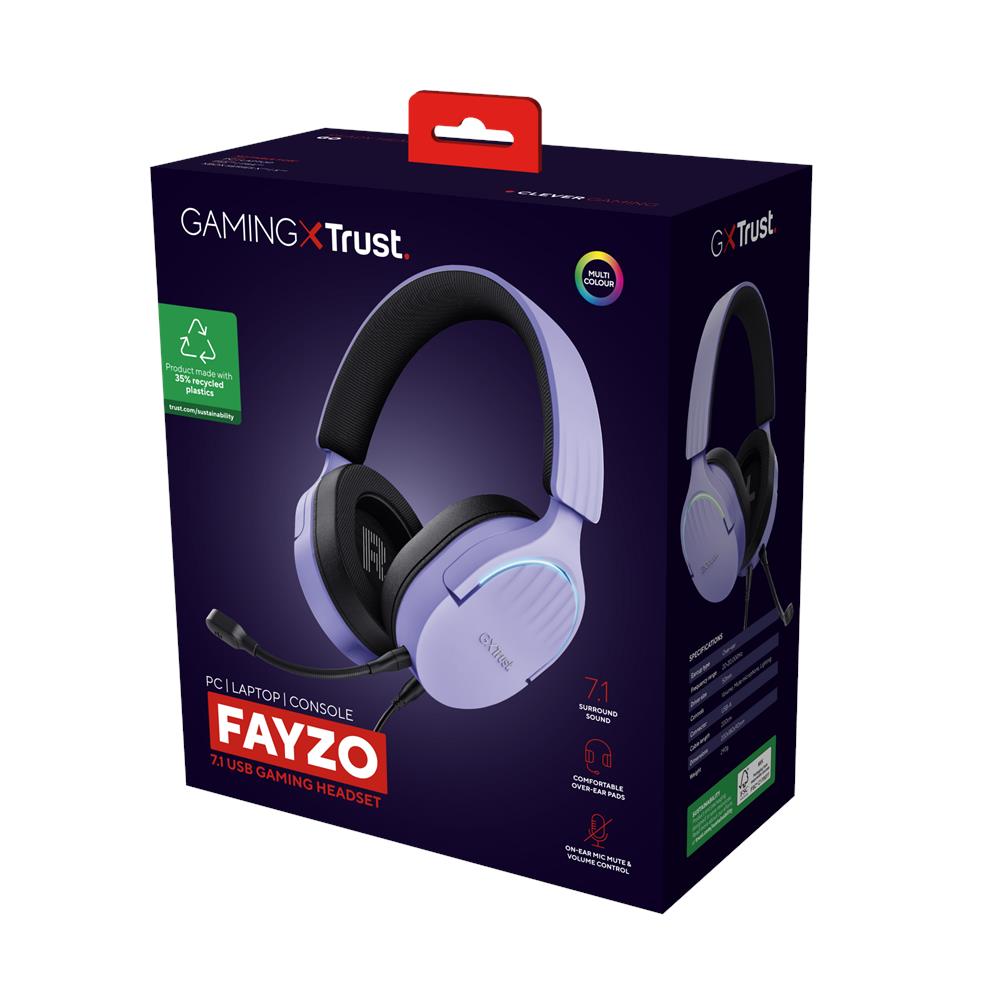 GXT 490P FAYZO Auricolare Cablato A Padiglione Giocare USB tipo A Nero, Viola - Foto 14