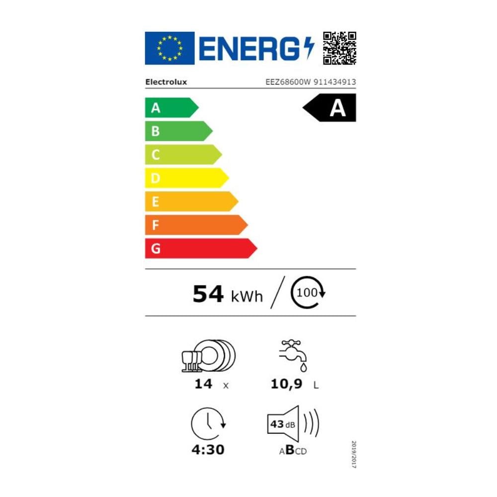 Lavastoviglie EEZ68600W Capacità 14 Coperti Classe A Colore Bianco - Foto 3