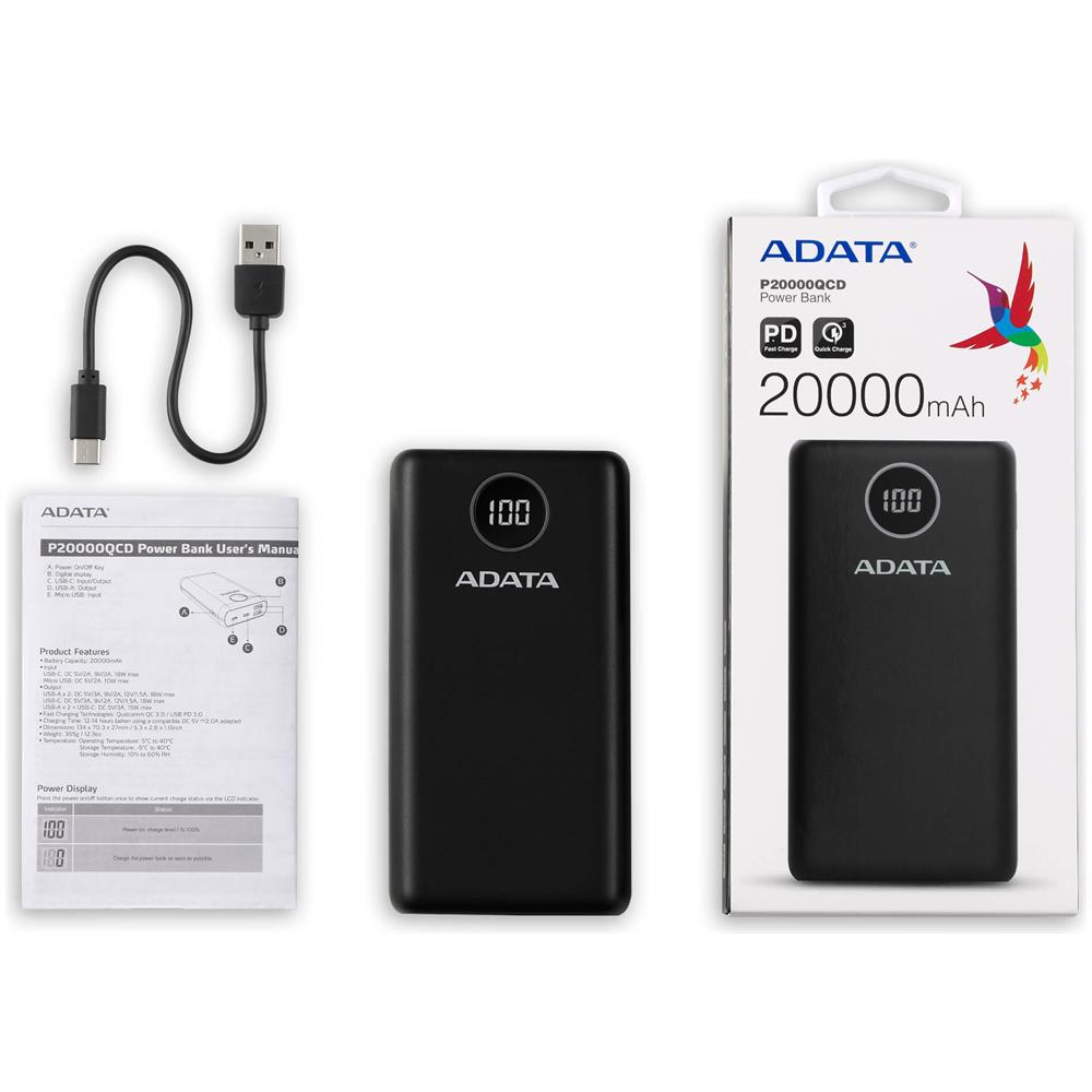 P20000QCD Polimeri di litio (LiPo) 20000 mAh Blu - Foto 7