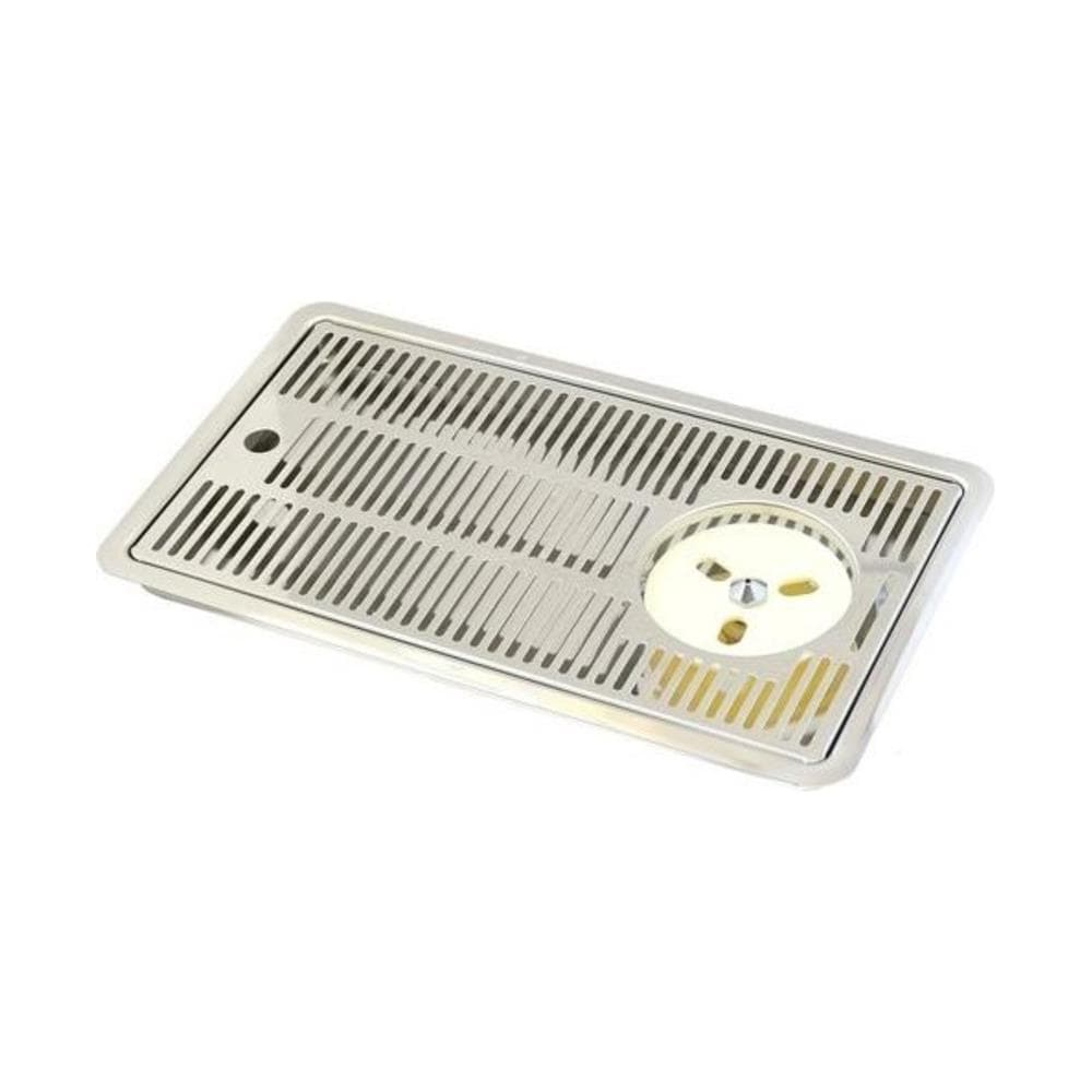 Vaschetta Raccogli Goccioline Caffè Con Griglia Vetro Acciaio Inox 430x245x30 Mm - Foto 1